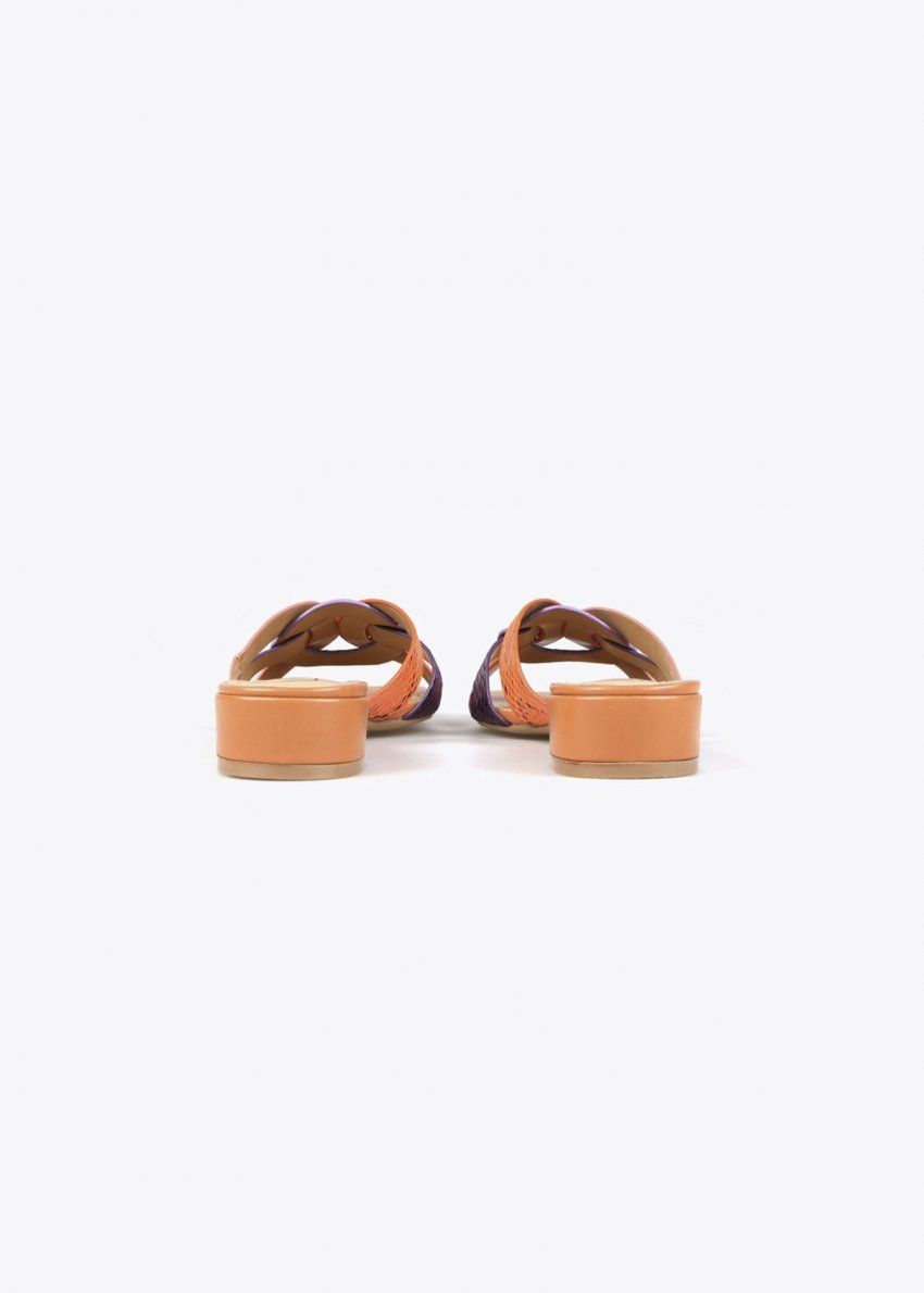 SANDALIA PLANA SNAKE PRINT MULTICOLOR DE LOLA CASADEMUNT
