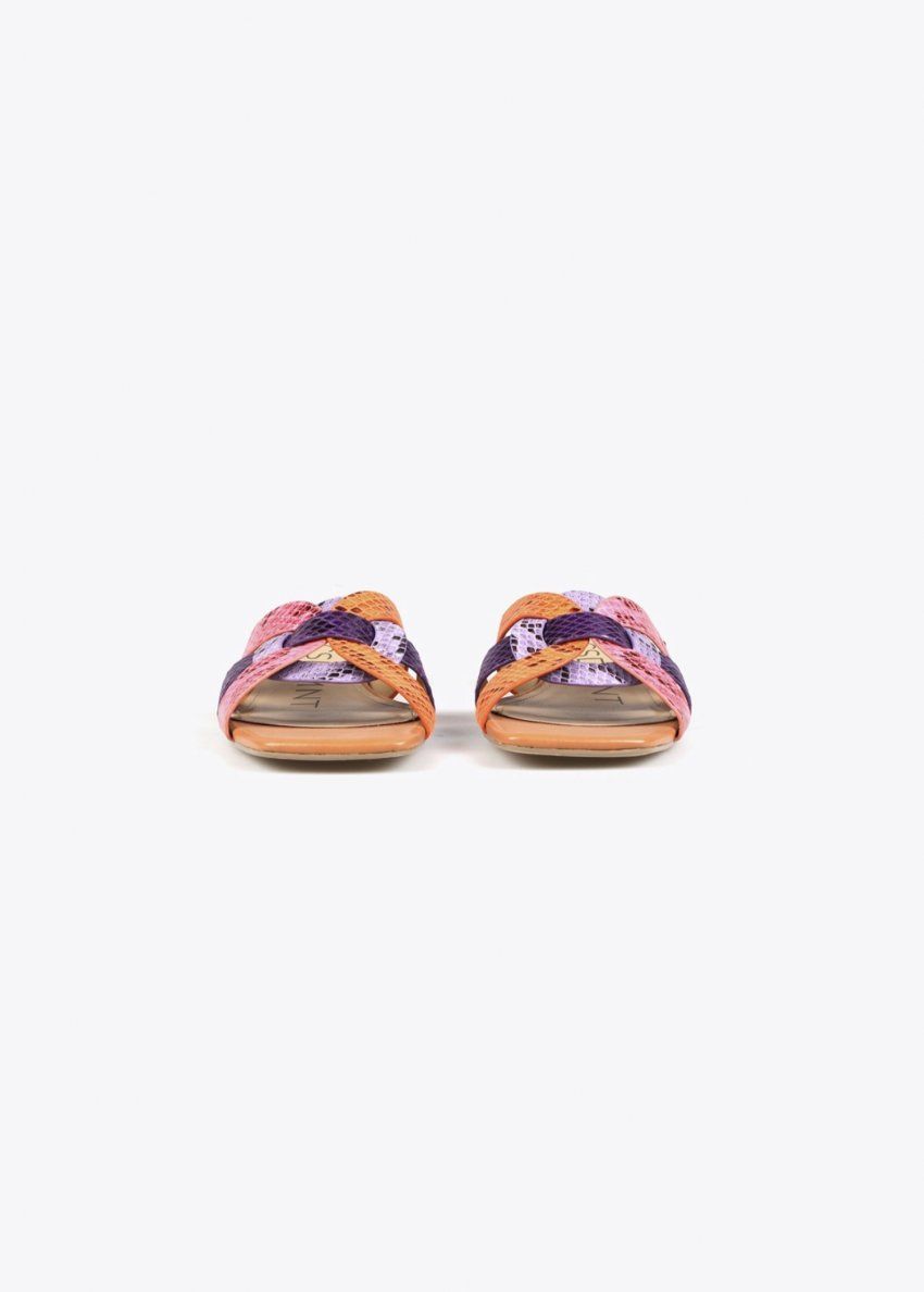 SANDALIA PLANA SNAKE PRINT MULTICOLOR DE LOLA CASADEMUNT