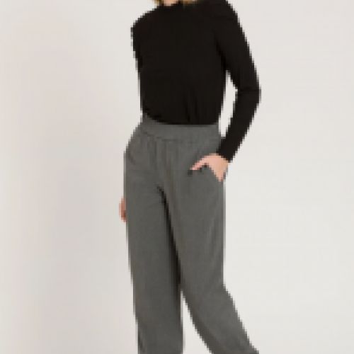PANTALÓN GRIS CON GOMA EN CINTURA Y PUÑOS DE NAF NAF