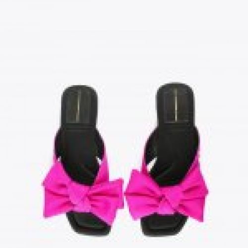 sandalia plana lazo rosa lola3