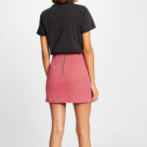 Falda de tweed en color rosa, de Morgan de Toi