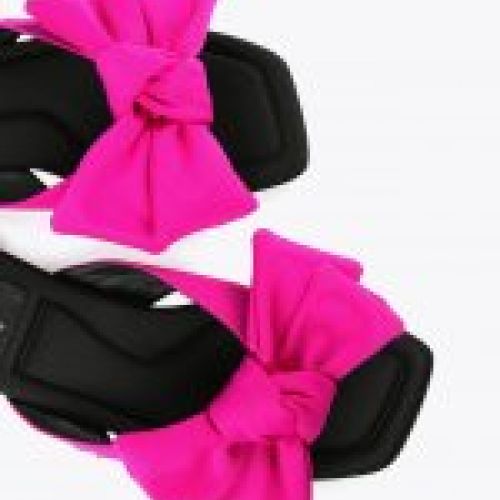 sandalia plana lazo rosa lola2