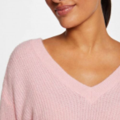 Jersey en color rosa con escote en V, de Morgan de Toi