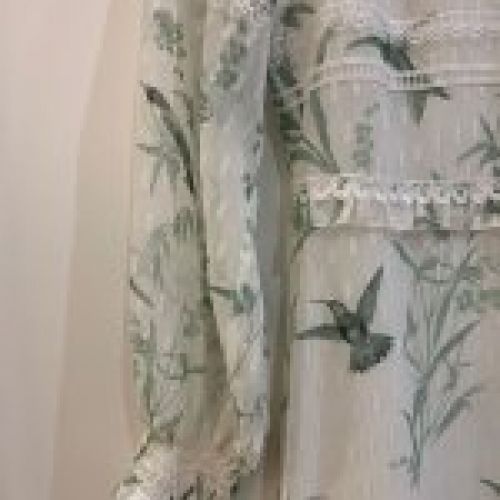 VESTIDO LARGO ROMÁNTICO ESTAMPADO PÁJAROS DE TED BAKER