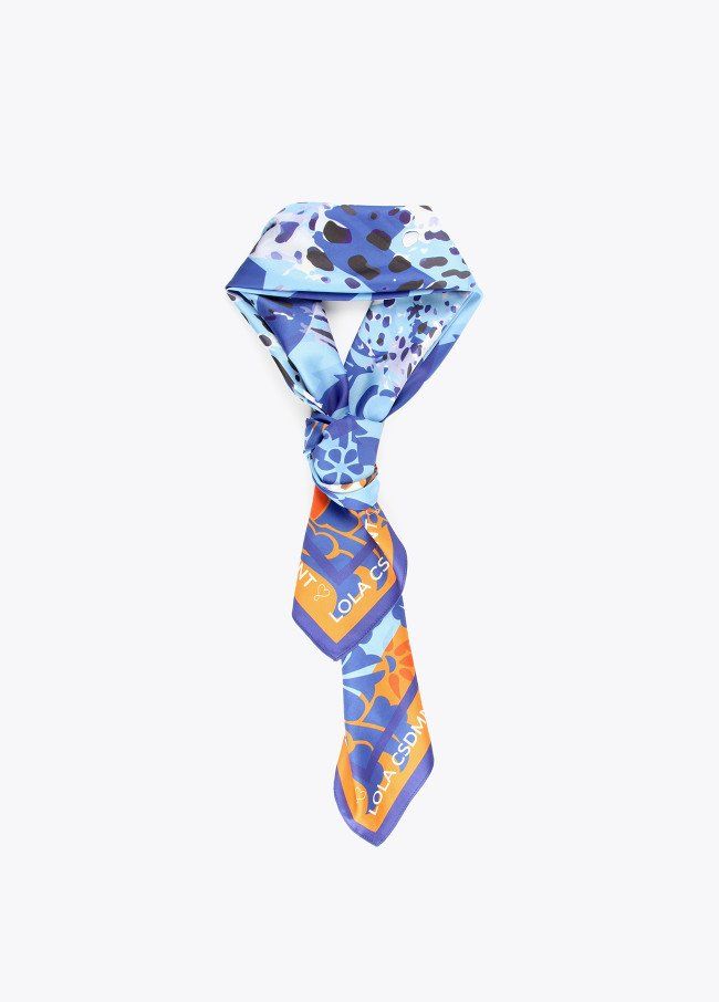 panuelo leopardo azul naranja lola3