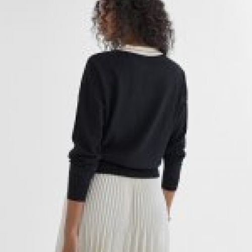 jersey punto pico black ecru lola4