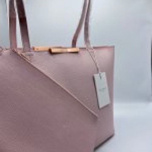 BOLSO DE PIEL GRANDE TED BAKER ROSA CLARO CON NECESER