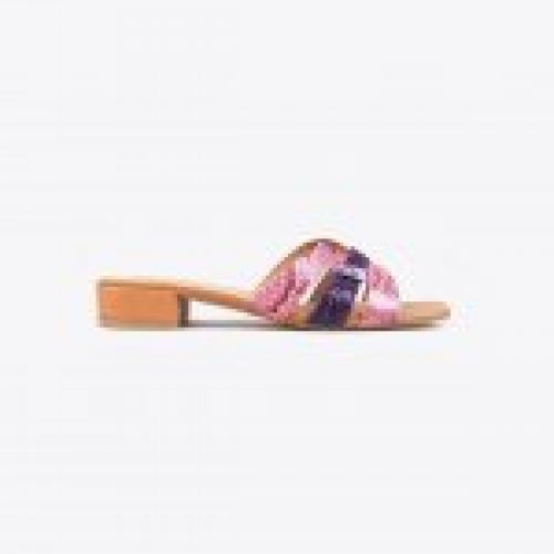 SANDALIA PLANA SNAKE PRINT MULTICOLOR DE LOLA CASADEMUNT