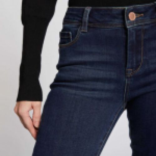 Vaquero básico 5 bolsillos slim fit de talle medio alto