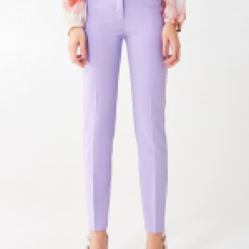 PANTALÓN DE CREPE ELÁSTICO MALVA DE RINASCIMENTO