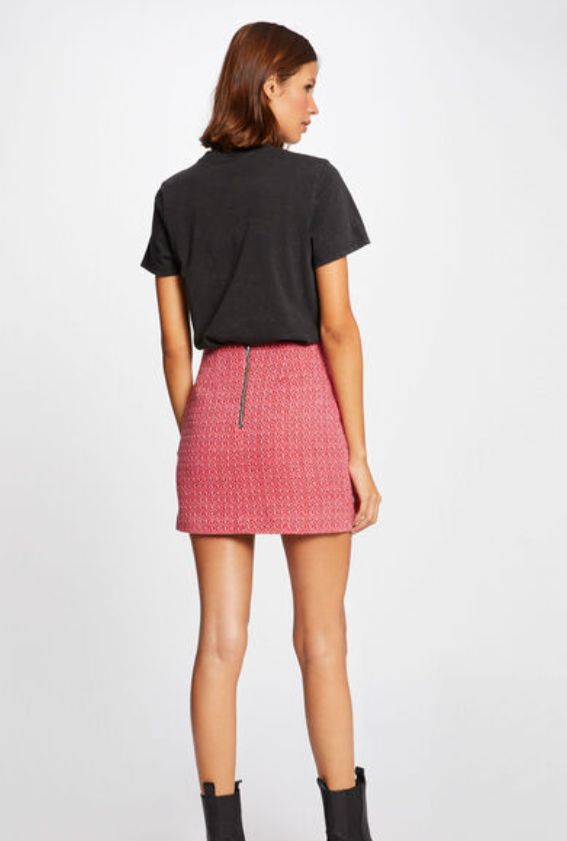 Falda de tweed en color rosa, de Morgan de Toi