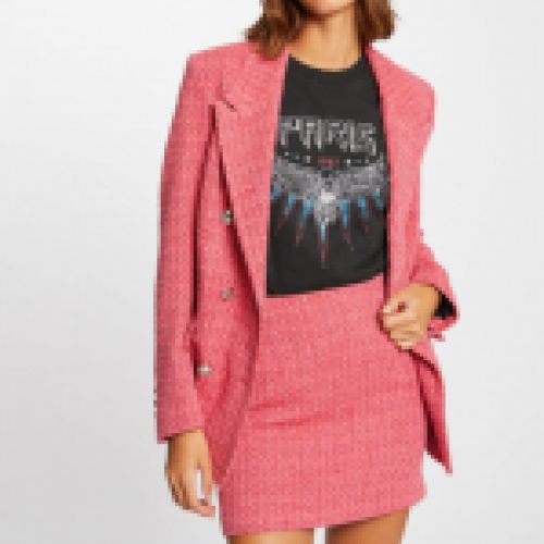 Falda de tweed en color rosa, de Morgan de Toi