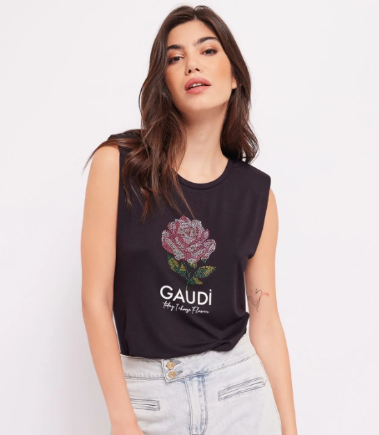 camiseta rose black gaudi2
