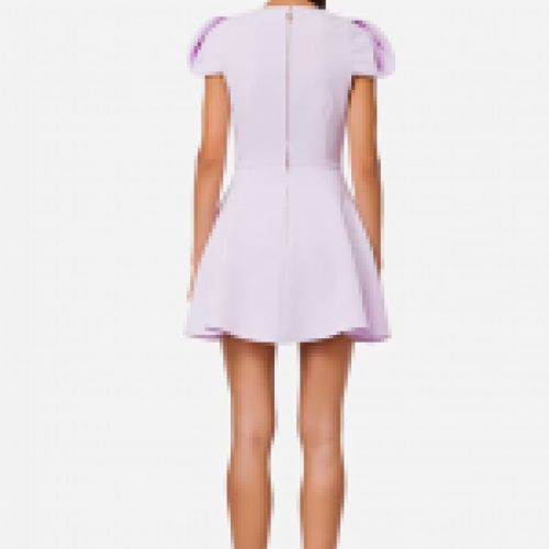 Vestido muñeca en color violeta con detalle logotipo bordado, de Elisabetta Franchi