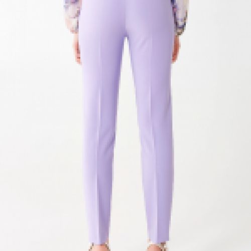 PANTALÓN DE CREPE ELÁSTICO MALVA DE RINASCIMENTO