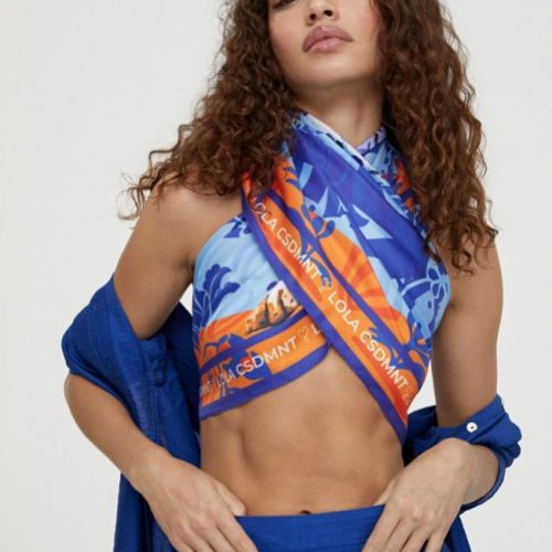 panuelo leopardo azul naranja lola4