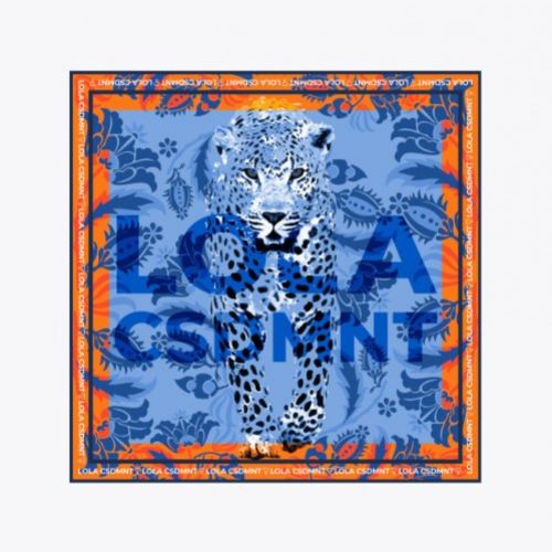 panuelo leopardo azul naranja lola